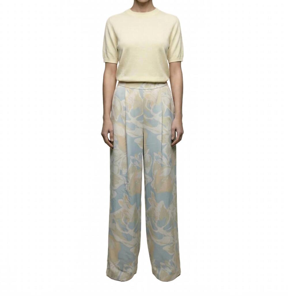 NEW AMANDA MARIA modal cotton knit tee in lemon
